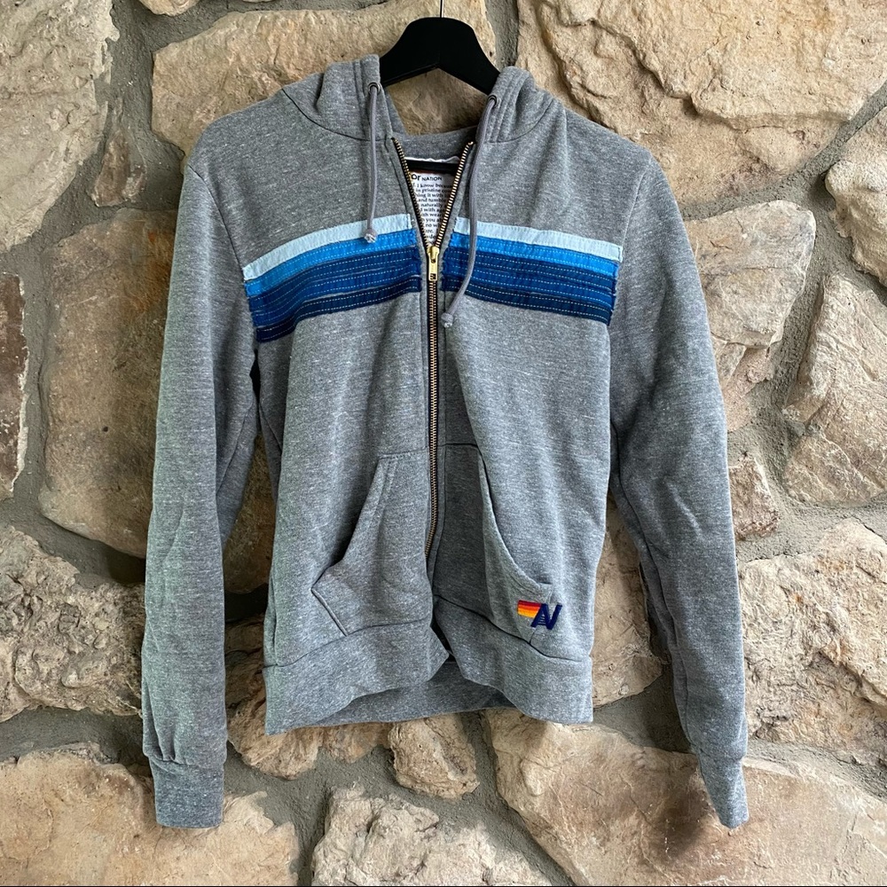 Aviator Nation 5 Stripe Unisex Hoodie